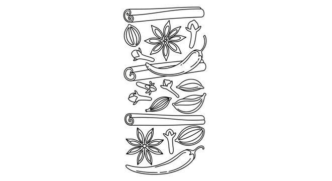 A collection of various spices and herbs.