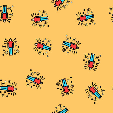 illness nosophobia fear vector seamless pattern illness nosophobia fear sign illustration