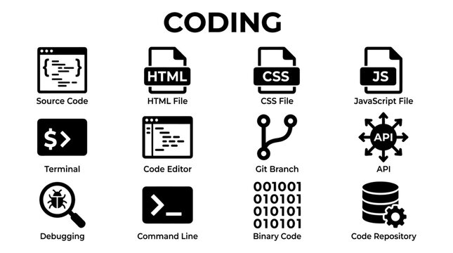 Coding and Software Development Icons Set