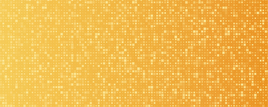 Pola latar belakang pesta disko emas bersinar. Tekstur mosaik sequin emas warna. Kertas dinding halftone kuning berkilau. Pop up comic berkilau latar belakang. Templat desain vektor 70-an atau 80-an