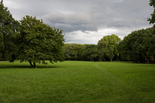 Scenic nature landscape in Laxenburg, Austria