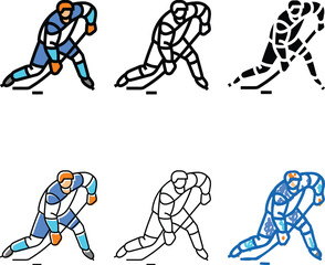 Fototapeta premium slap shot ice hockey sport game color icon vector. slap shot ice hockey sport game sign. isolated modern symbol