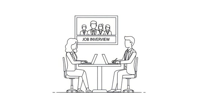 Business people in video conference meeting.