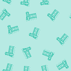 Fototapeta premium outdoor child fun vector line seamless pattern outdoor child fun sign illustration