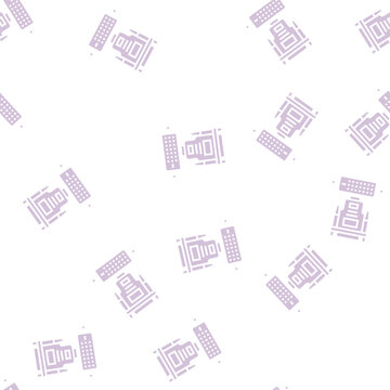 dvi cable and port vector glyph seamless pattern dvi cable and port sign illustration