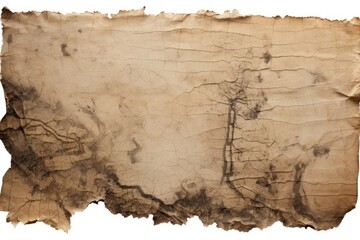 Fototapeta premium Vintage map backgrounds document burnt.