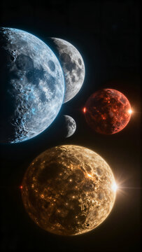 Galactic Confluence: Exomoons Orbiting a Quadruple Star System