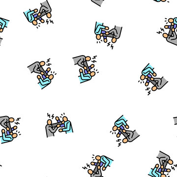 fight violence vector seamless pattern fight violence sign illustration