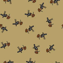 Naklejka premium hoopoe bird exotic vector seamless pattern hoopoe bird exotic sign illustration