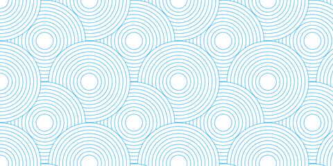 Naklejka premium Modern abstract colorful circle line pattern background. Seamless design for banner and wave overlapping geometric wallpaper design.