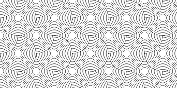 Modern abstract colorful circle line pattern background. Seamless design for banner and wave overlapping geometric wallpaper design.