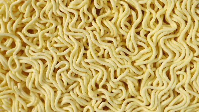 Close-up view of instant noodles.
