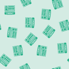 Fototapeta premium minimart shop vector glyph seamless pattern minimart shop sign illustration