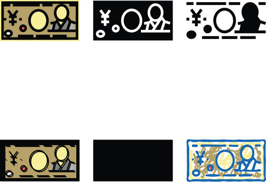 series yen jpy color icon vector. yen jpy sign. isolated symbol