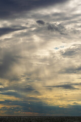 Fototapeta premium Seashore and clouds in summer