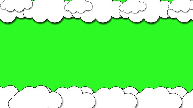 green background video vektor icon cloud 4k