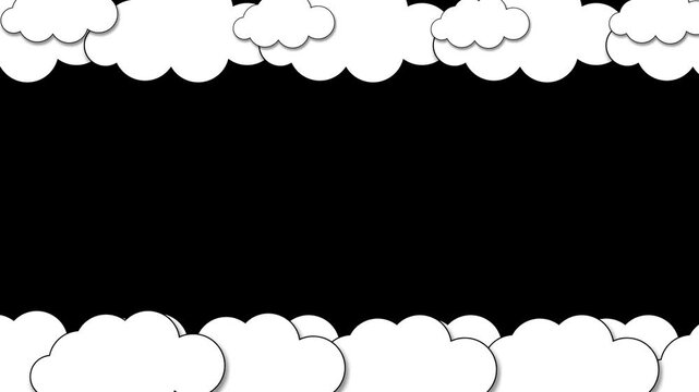 black background video rocket and cloud hd 4k