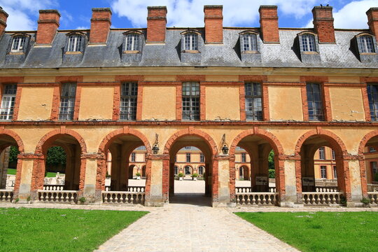 Dampierre-en-Yvelines, France - May 21, 2026. The historic Ch&acirc;teau de Dampierre, former residence of the Dukes of Luynes, in the heart of the Chevreuse Valley, France