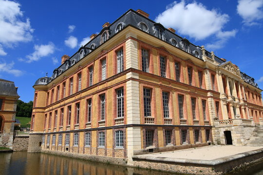 Dampierre-en-Yvelines, France - May 21, 2026. The historic Ch&acirc;teau de Dampierre, former residence of the Dukes of Luynes, in the heart of the Chevreuse Valley, France