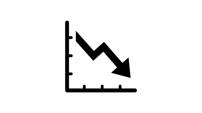 Downward Trend Business Finance Loss Graph Icon