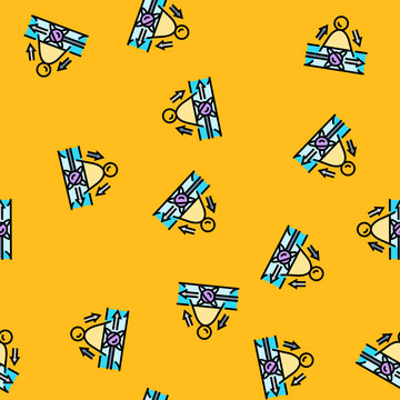 tunneling quantum computer vector seamless pattern tunneling quantum computer sign illustration