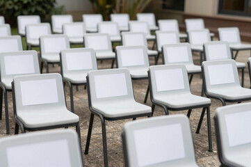 Obraz premium Backyard Projector Seating Prepared As A Small Business Marketing Sc