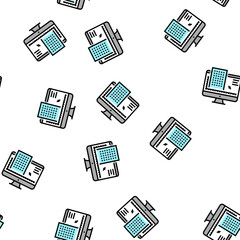 Fototapeta premium construction engineering vector seamless pattern construction engineering sign illustration