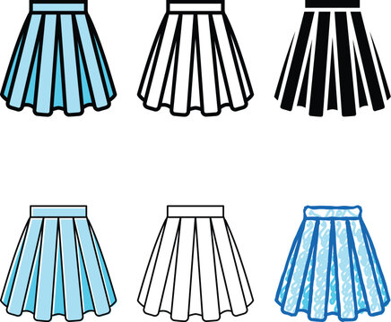 box pleat skirt color icon vector. box styleset pleat skirt sign. isolated symbol