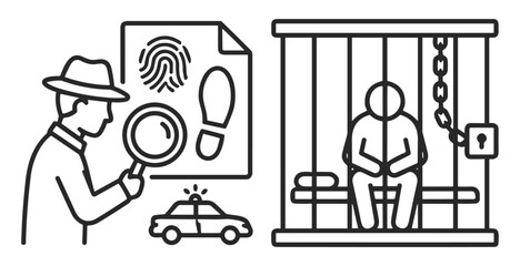 Fototapeta premium Black and white camping backpack icons with straps and front pocket vector illustration on transparent background
