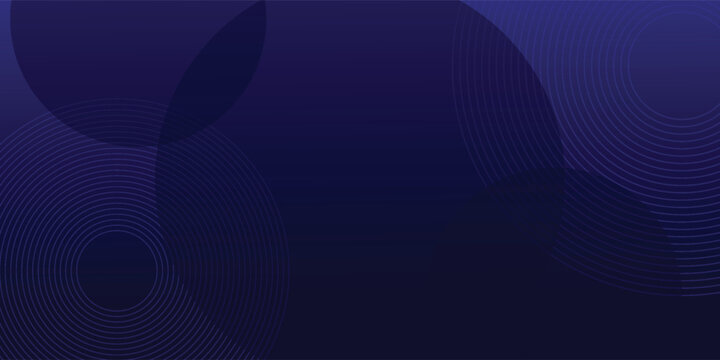 Abstract dark blue background with elegant concentric circles. Modern minimalist geometric lines pattern on a premium navy backdrop vector.