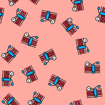 hypotension low blood pressure disease vector seamless pattern hypotension low blood pressure disease sign illustration