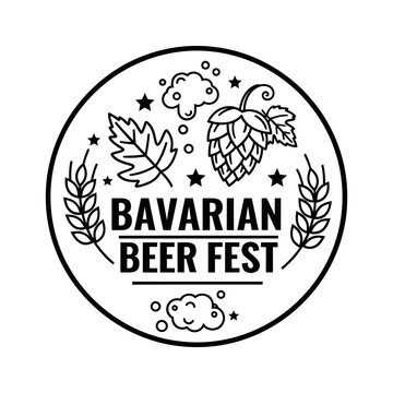 Bavarian Beer Fest Hop Circle Design