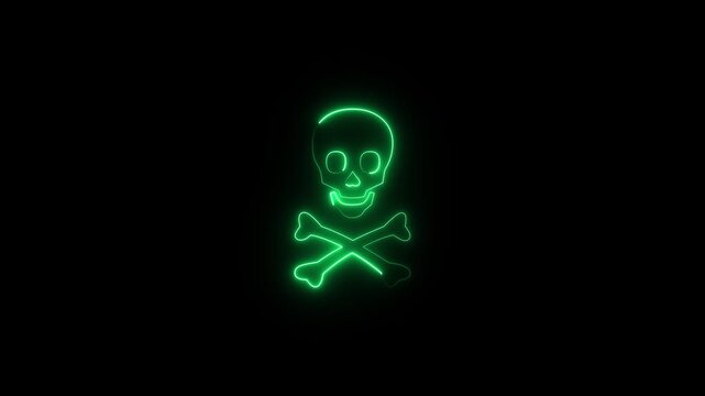 Virus pixel symbol glitch effect animation.Abstract icon error screen retro animation on black background.