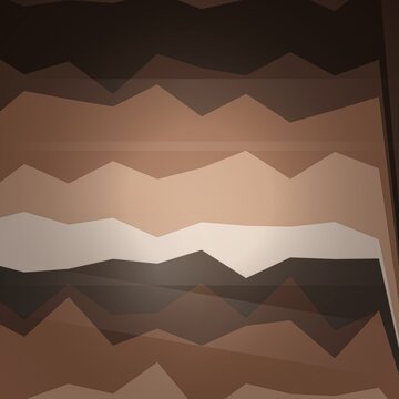 Low poly mountain range illustration with geometric shapes