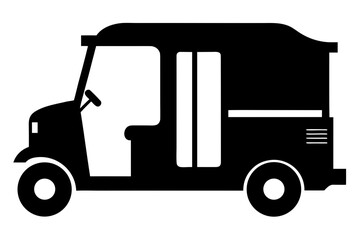 Naklejka premium Auto Rickshaw vector illustration, Auto Rickshaw icon vector