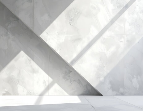 Modern Architectural Design with Geometric Shadows and Light.