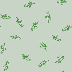 Naklejka premium the lears macaw bird exotic vector line seamless pattern the lears macaw bird exotic sign illustration