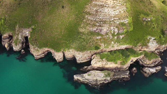 Western Brittany, France Cape of the Goat Crozon Peninsula aerial drone French coast