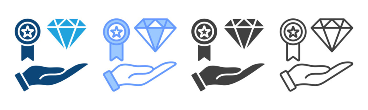Value Creation Multi Style Icon Set Vector Collection 