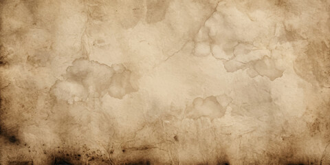 Fototapeta premium Vintage Old Paper Texture Background with Aged Grunge Parchment Brown Antique Blank Weathered Sheet Dirty Beige Retro Wall Pattern Design
