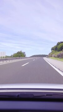 Car POV driving on highway in Croatia
