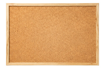 Rectangular cork bulletin board with light wooden frame © Khalilur