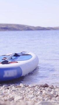 Sup parked on beach