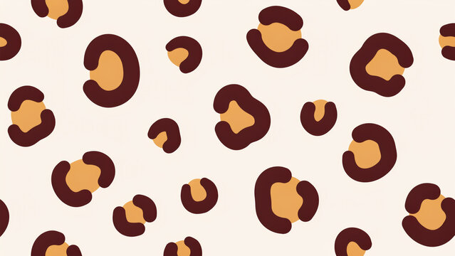 Leopard print, animal skin, cheetah spots, brown beige background, seamless pattern, texture design
