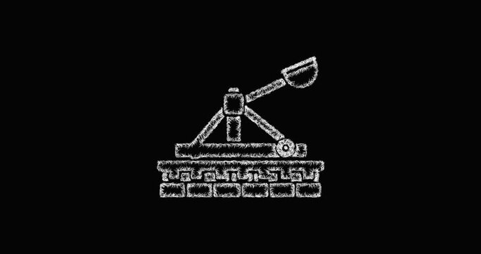Sketch catapult platform icon animation - smooth progressive reveal