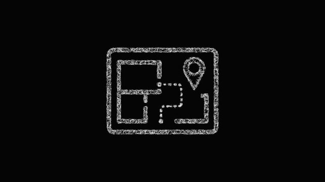 Sketch event map icon animation - smooth progressive reveal