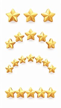 Golden stars rating symbols