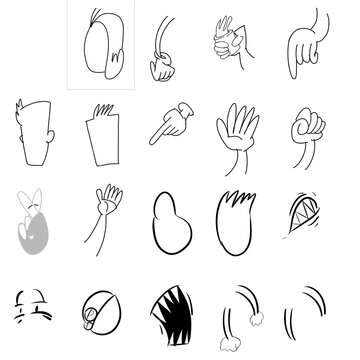 set of hand drawn icons for illustrator
