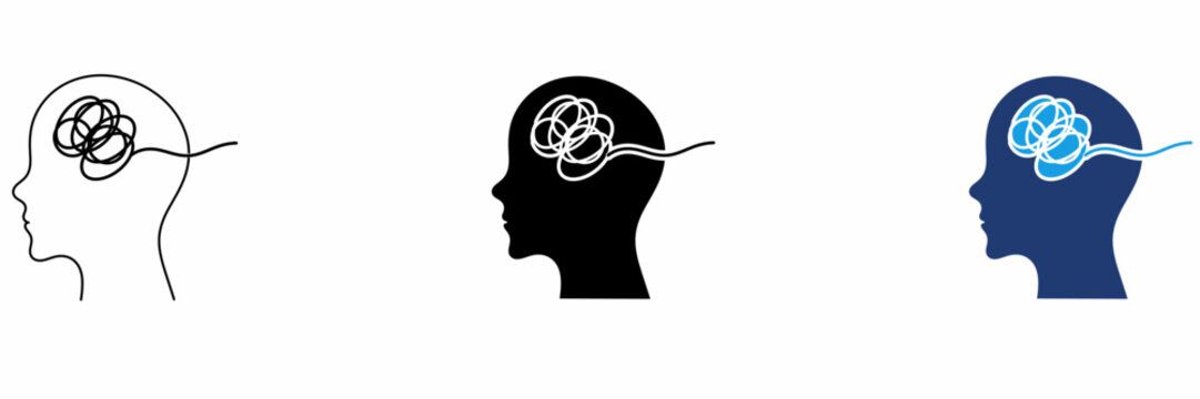 Anxiety and Mental Health icon collections. Containing Tangled Thoughts, Confusion, Chaos, Stress and more icons.