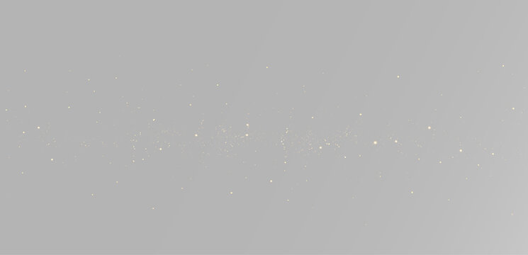 Golden sparkle dust border with glowing glitter particles festive celebration luxury decorative light effect for elegant designs